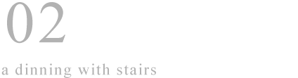 a dinning with stairs