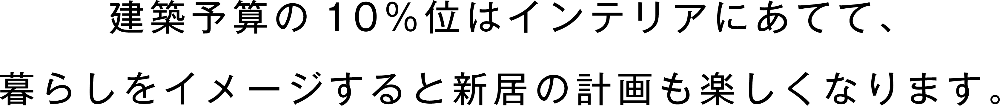 建築予算の10％位はインテリアにあてて、暮らしをイメージすると新居の計画も楽しくなります。